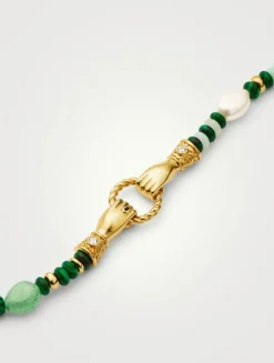 Harris Reed In Good Hands Beaded Gemstone Bracelet