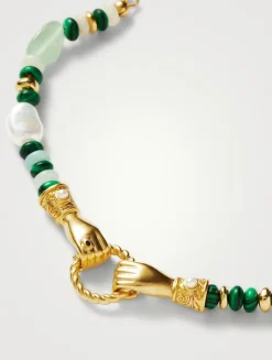 Harris Reed In Good Hands Beaded Gemstone Bracelet