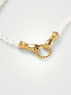 Harris Reed In Good Hands Pearl Pendant Necklace