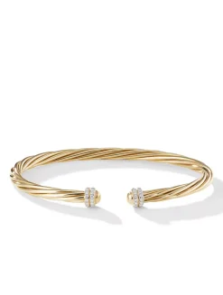Helena Bracelet In 18k Yellow Gold With Pavé Diamonds