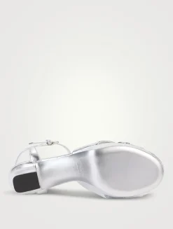 Heloise Metallic Leather Platform Sandals