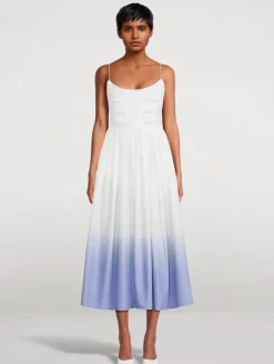 Henley Ombré Poplin Midi Dress