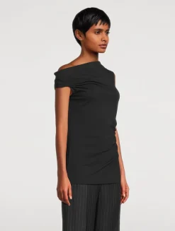 Henray Draped Jersey Top