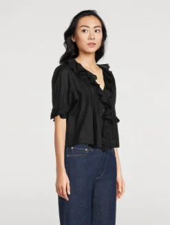 Henri Eyelet Voile Blouse