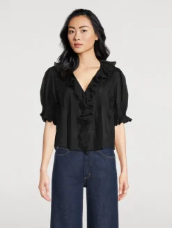 Henri Eyelet Voile Blouse