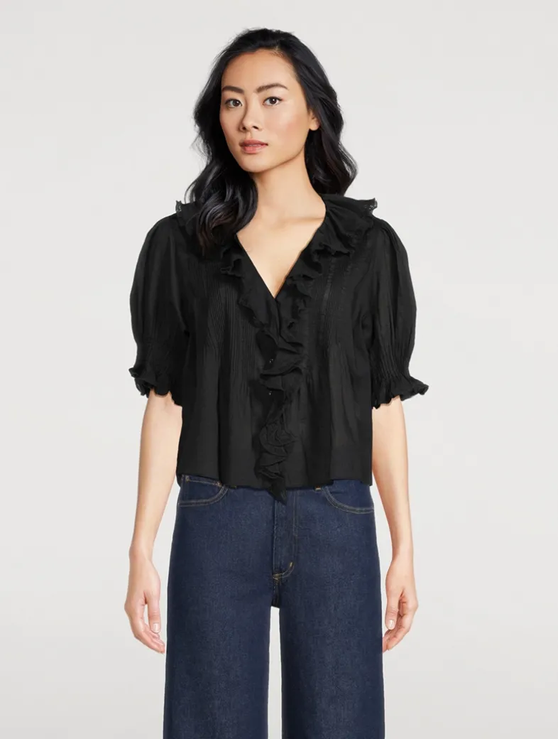 Henri Eyelet Voile Blouse