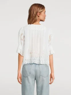 Henri Eyelet Voile Blouse