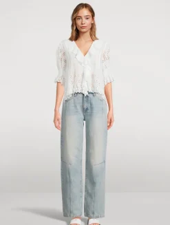 Henri Eyelet Voile Blouse