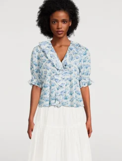 Henri Voile Blouse In Floral Print