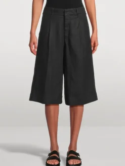 Hepburn Linen Bermuda Shorts