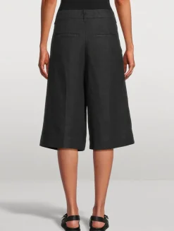 Hepburn Linen Bermuda Shorts