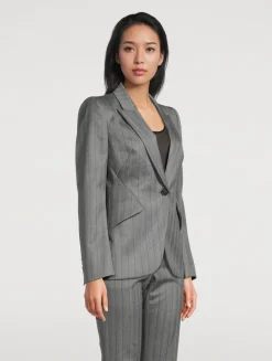 Herringbone Wool Blazer