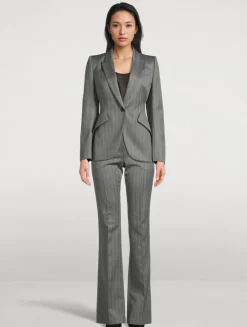 Herringbone Wool Blazer