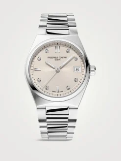 Highlife Quartz Stainless Steel Bracelet Watch With Diamonds