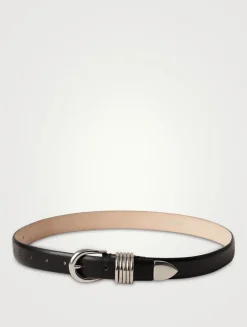 Hollyhock Leather Belt