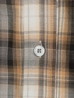 Hooded Drawstring Shirt In Plaid Print