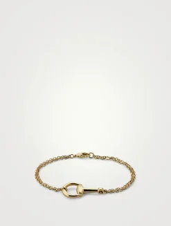Horsebit 18K Gold Chain Bracelet