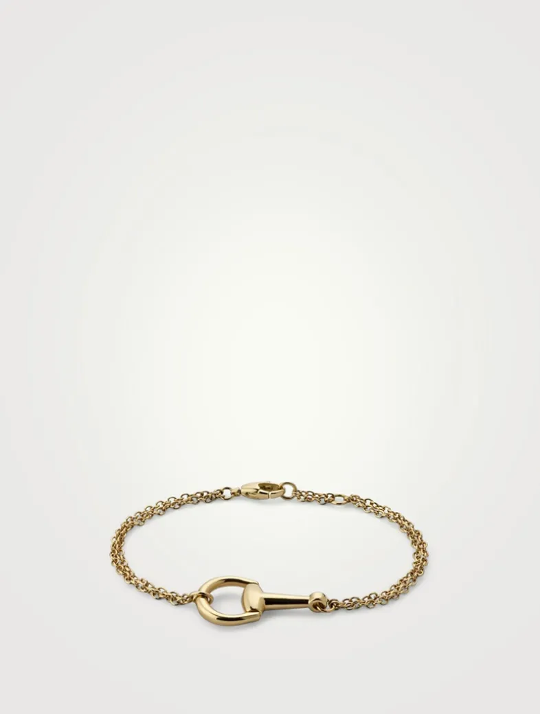 Horsebit 18K Gold Chain Bracelet