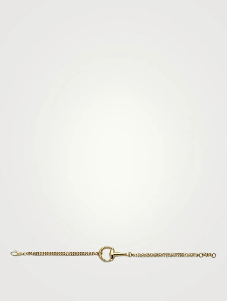 Horsebit 18K Gold Chain Bracelet