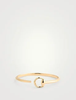 Horsebit 18K Gold Cuff Bracelet