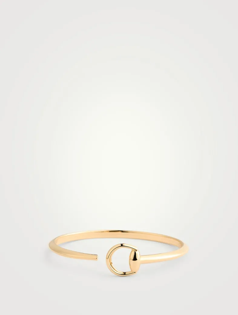 Horsebit 18K Gold Cuff Bracelet