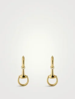 Horsebit 18K Gold Drop Earrings