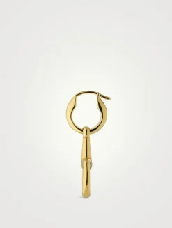 Horsebit 18K Gold Drop Earrings