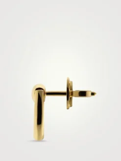 Horsebit 18K Gold Stud Earrings
