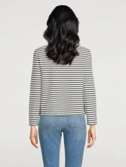 Hovey Long-Sleeve Striped Top