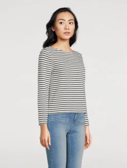 Hovey Long-Sleeve Striped Top