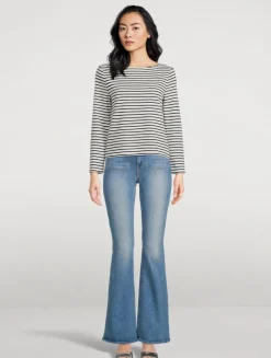 Hovey Long-Sleeve Striped Top
