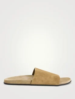 Hugh Suede Slide Sandals