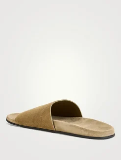 Hugh Suede Slide Sandals