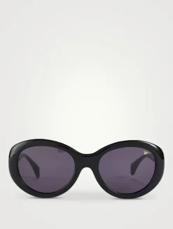 Hunter Glossy Round Cat Eye Sunglasses