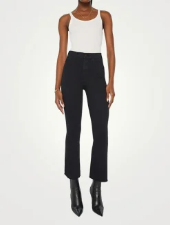 Hustler High-Rise Bootcut Jeans With Fray