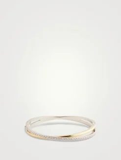 Hyperbola Crystal Double Bangle Bracelet