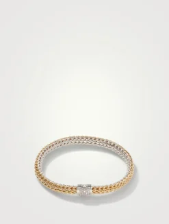 Icon 6.5mm Reversible Bracelet With Pavé Diamonds