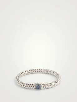 Icon Sterling Silver Bracelet With Blue Sapphire