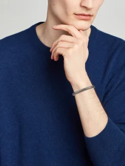 Icon Sterling Silver Bracelet With Blue Sapphire