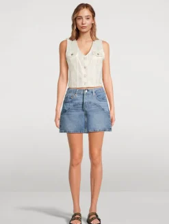 Icon Western Denim Mini Skirt