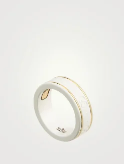 Icon Zirconia And 18K Gold Ring