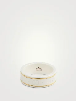 Icon Zirconia And 18K Gold Ring