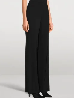 Iconic Stretch Wool Flare Trousers