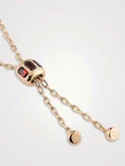 Iconica 18K Rose Gold Necklace With Pyrope Garnet