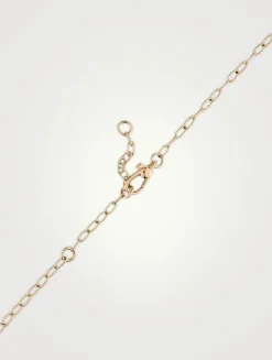 Iconica 18K Rose Gold Pendant Necklace With Diamonds