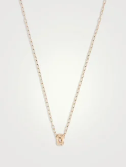 Iconica 18K Rose Gold Pendant Necklace With Diamonds