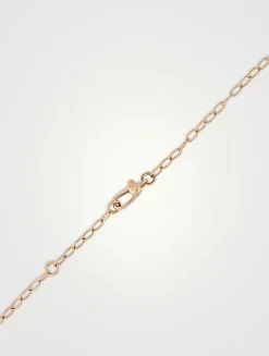 Iconica 18K Rose Gold Pendant Necklace With Diamonds