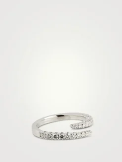Identity 18K White Gold Right Hand Ring With Diamonds