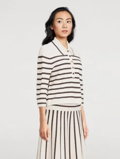 Illuminate Stripe Jacquard Polo Sweater
