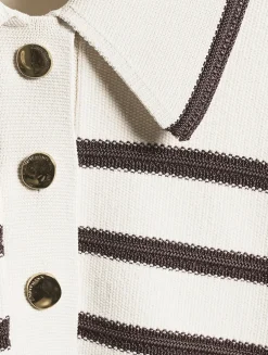 Illuminate Stripe Jacquard Polo Sweater